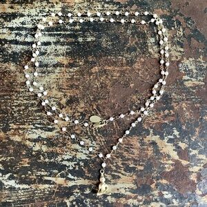 Necklace Artificial Pearls with Gold Tone Buddha.